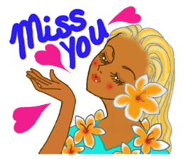 Tropical Island girl Nina sticker #8617943