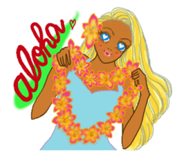 Tropical Island girl Nina sticker #8617944