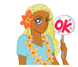 Tropical Island girl Nina sticker #8617950