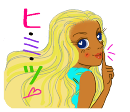 Tropical Island girl Nina sticker #8617953
