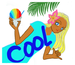Tropical Island girl Nina sticker #8617958