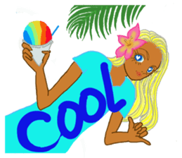 Tropical Island girl Nina sticker #8617958
