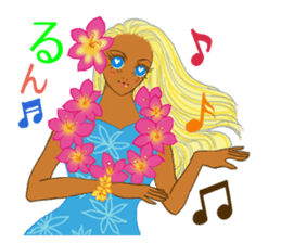 Tropical Island girl Nina sticker #8617959