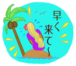 Tropical Island girl Nina sticker #8617966
