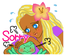 Tropical Island girl Nina sticker #8617971