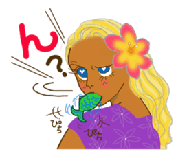 Tropical Island girl Nina sticker #8617975