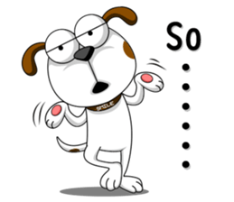 Smiling Dog V.2 / English Version sticker #8619026