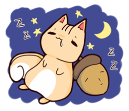 Squirrel & An acorn sticker #8619384