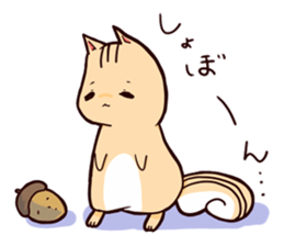 Squirrel & An acorn sticker #8619390