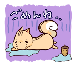 Squirrel & An acorn sticker #8619391