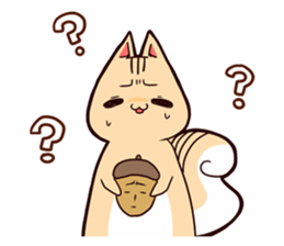 Squirrel & An acorn sticker #8619415