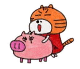 Ponta of dog and Mie of cat2 sticker #8621027