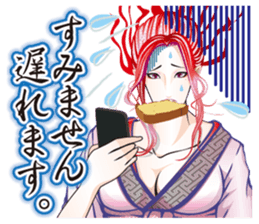Sengoku miyabi girls sticker #8621321