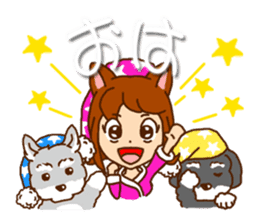 Cat lady & dogs [ everyday set ] sticker #8621498
