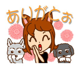 Cat lady & dogs [ everyday set ] sticker #8621501