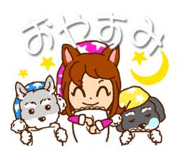 Cat lady & dogs [ everyday set ] sticker #8621502