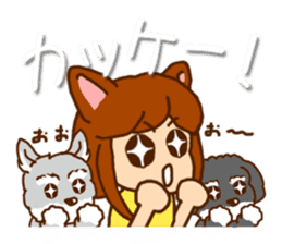 Cat lady & dogs [ everyday set ] sticker #8621506