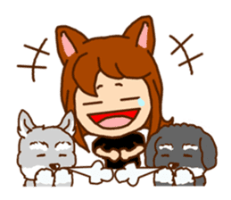 Cat lady & dogs [ everyday set ] sticker #8621510