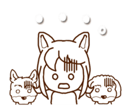 Cat lady & dogs [ everyday set ] sticker #8621532