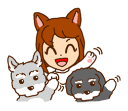 Cat lady & dogs [ everyday set ] sticker #8621537