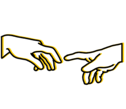 Hands emoji with many expressions sticker #8621773