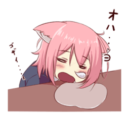 Girl of brute's ear sticker #8621824