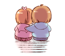 Sticker of a boy and a girl sticker #8621935