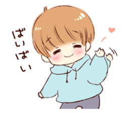 Sticker of a boy and a girl sticker #8621936