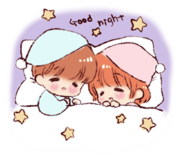 Sticker of a boy and a girl sticker #8621937