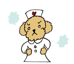 poodle nurse sticker #8622178