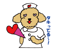 poodle nurse sticker #8622182