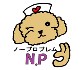 poodle nurse sticker #8622183