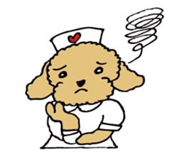 poodle nurse sticker #8622188