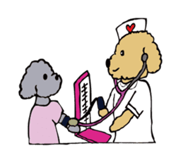 poodle nurse sticker #8622194