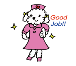 poodle nurse sticker #8622206