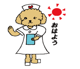 poodle nurse sticker #8622213