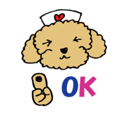 poodle nurse sticker #8622215