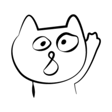 Here are cute white cats sticker #8622658