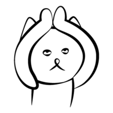 Here are cute white cats sticker #8622661