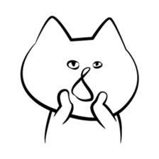 Here are cute white cats sticker #8622674