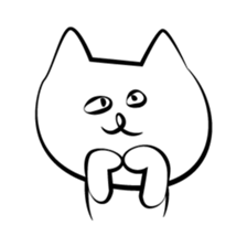 Here are cute white cats sticker #8622676