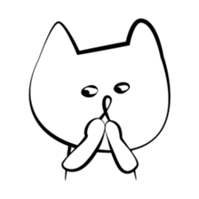 Here are cute white cats sticker #8622680