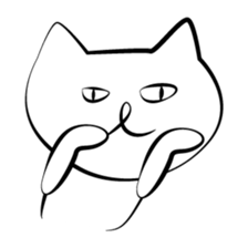 Here are cute white cats sticker #8622688