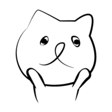 Here are cute white cats sticker #8622690