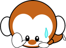 Child monkey of Mont-chan sticker #8622877