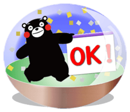 KUMAMON sticker(snow dome ver) sticker #8623434