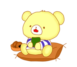 Sticker of calm bear sticker #8624409