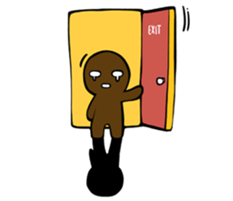 Brass boy the sad statue sticker #8624423