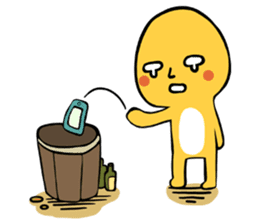 Brass boy the sad statue sticker #8624428