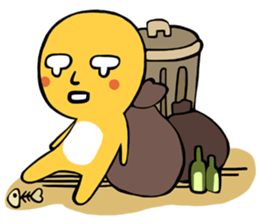 Brass boy the sad statue sticker #8624449